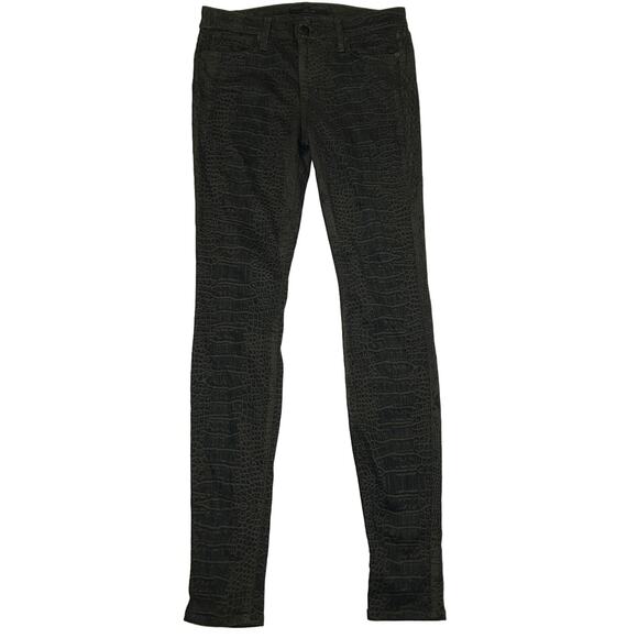 Joe's Women's Size 29‎ Green Brown Snake Print Mid Rise Jeggings Skinny Jeans - Picture 1 of 9